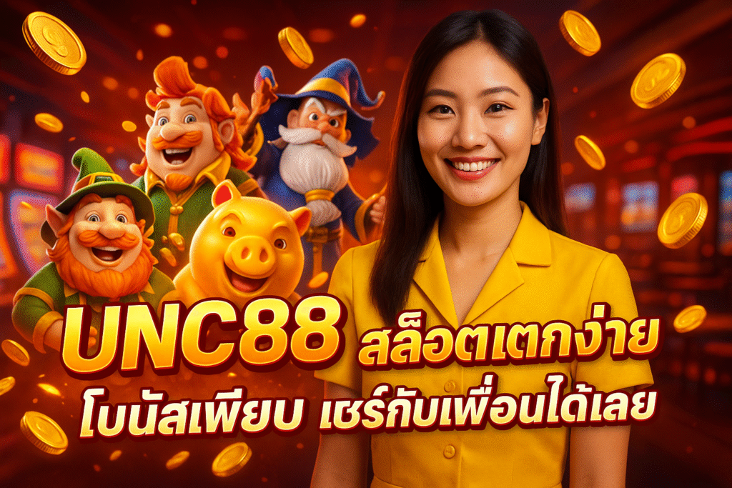 UNC88 สล็อตแตกง่าย โบนัสเพียบ แชร์กับเพื่อนได้เลย