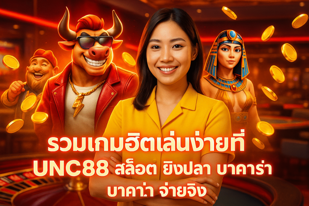 รวมเกมฮิตเล่นง่ายที่ UNC88 สล็อต ยิงปลา บาคาร่า จ่ายจริง