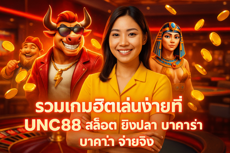 รวมเกมฮิตเล่นง่ายที่ UNC88 สล็อต ยิงปลา บาคาร่า จ่ายจริง